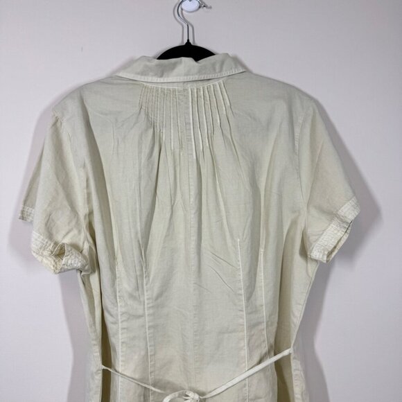 Free People Romper Button Up Women Ivory Tofu Cotton Jumpshorts Size XL - Picture 7 of 12